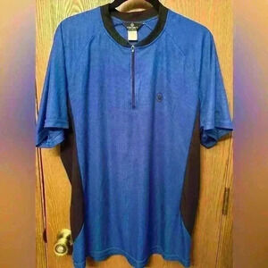 Canari Cycling Jersey Men’s Blue/Black 1/4 Zip Short Sleeve 100% Polyester - XL